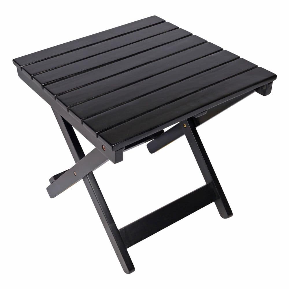 19in. Black Adirondack Outdoor Square Folding Acacia Side Table price history on PriceWatchPro