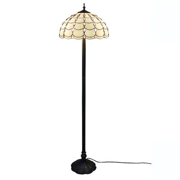 Amora Lighting 61 in. Tiffany Style Cascades Floor Lamp