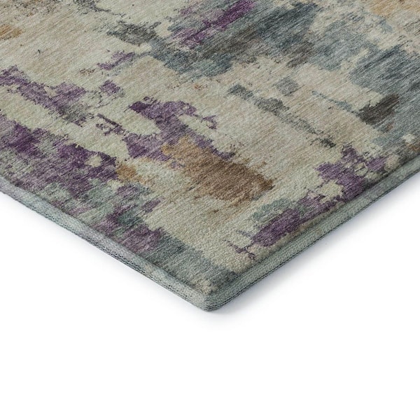 Mayfield Premium Machine Washable Abstract AMF2072 Linen 2 ft. x 3 ft. Accent Rug
