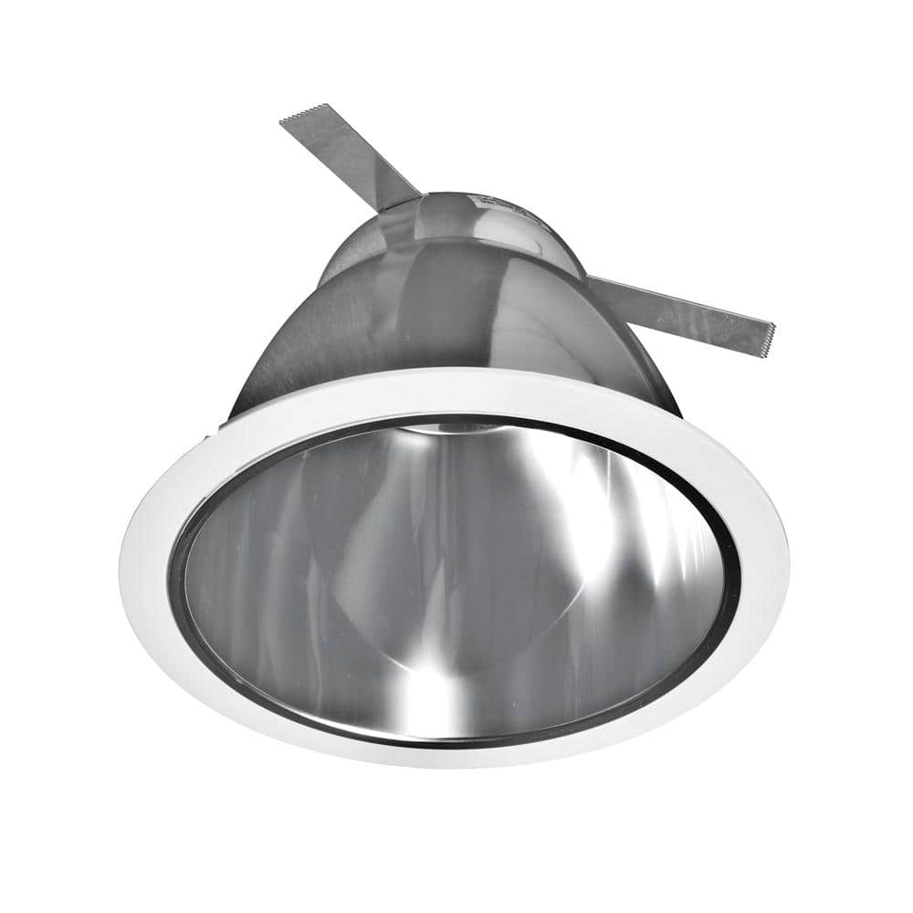 6'' White and Chrome Reflector Recessed Trim