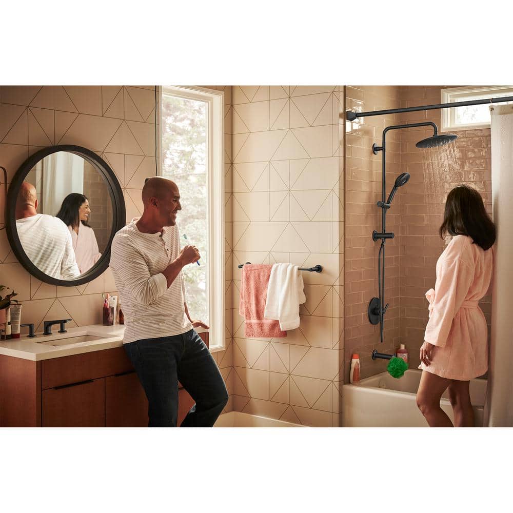 Matte Black Adjustable Multi-Head Rain Shower System