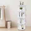 YIYIBYUS 15.7 in. White Rotating Bookshelf 360° Display Floor Standing  Nordic 4-Shelf Bookcase HG-WMT-3219 - The Home Depot