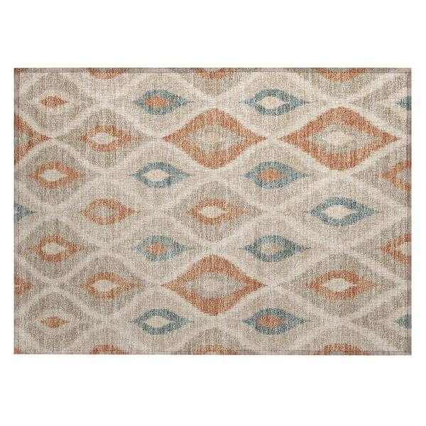 Chantille Machine Washable Indoor/Outdoor Abstract ACN3121 Putty 3 ft. x 4 ft. Area Rug