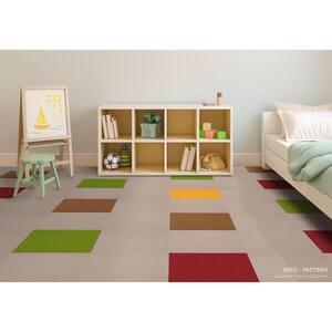 Reed Yellow Residential/Commercial 20 in. x 20 Peel and Stick Carpet Tile (8 Tiles/Case) 21.53 sq. ft.