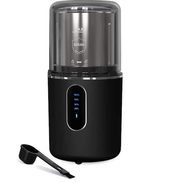 Cordless Electric Coffee Grinder USB Rechargeable Portable Bean Grinder 304 Stainless Steel Blade Removable Bowl