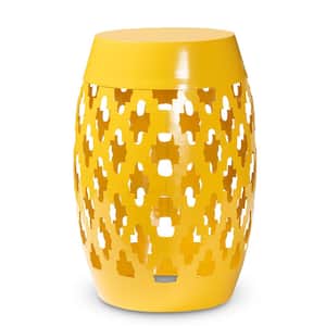 Branson Yellow Metal Outdoor Side Table