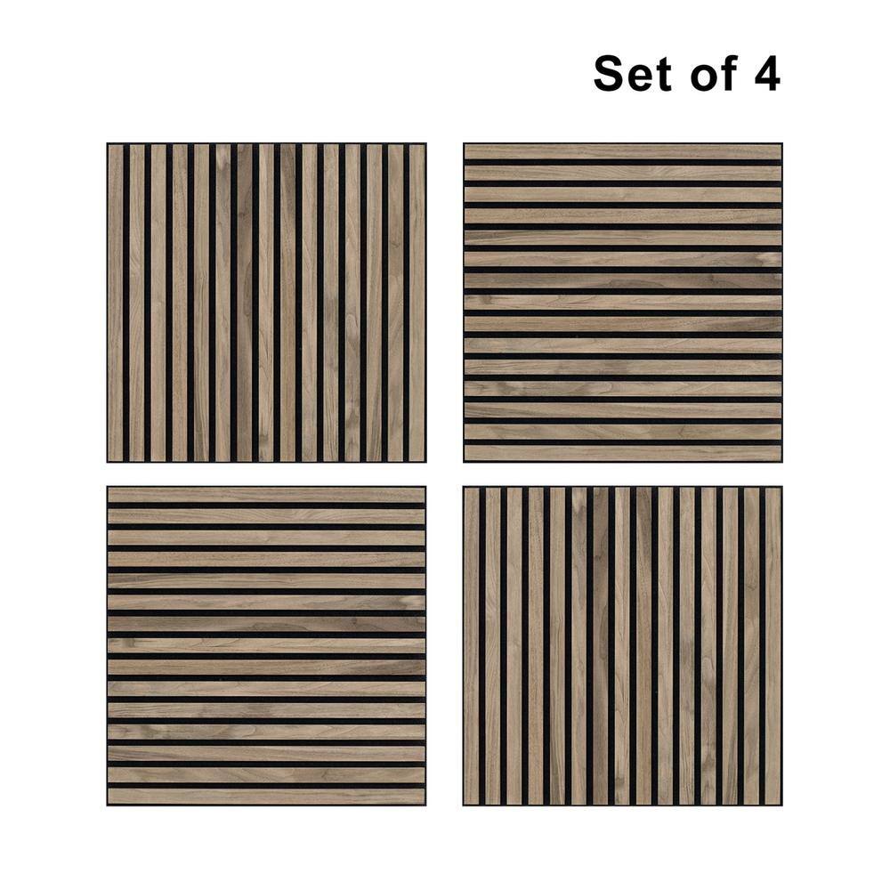 Walnut 0.66 in. x 1.96 ft. x 1.96 ft. Natural Wood Veneer MDF Acoustic Wall Panels (4-Pieces) price history on PriceWatchPro