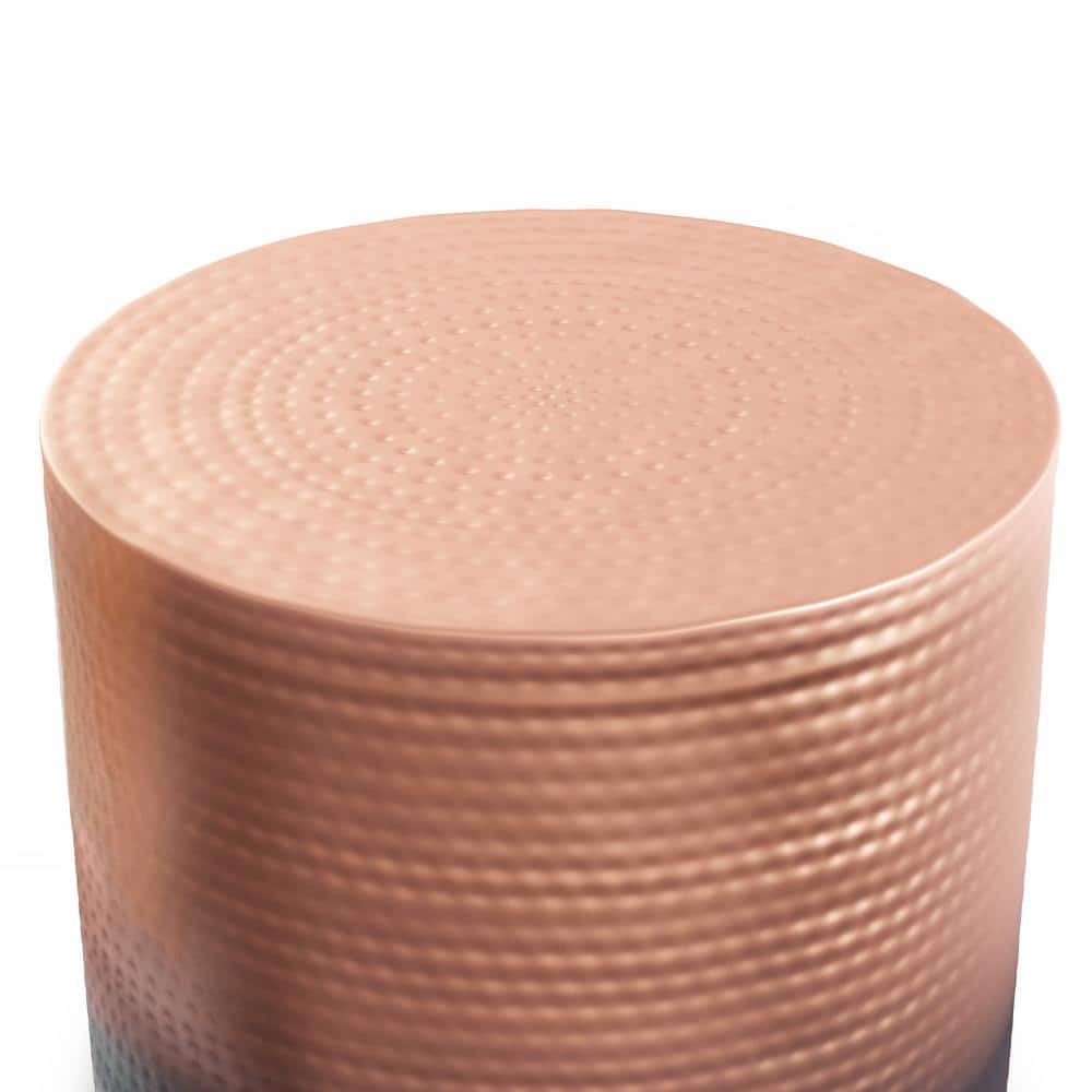 Nova 19" Copper Ombre Round Metal Side Table
