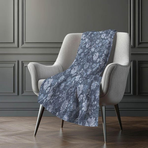 Premium Machine Washable ASB680 Blue 50 in. x 70 in. Sherpa Throw Blanket