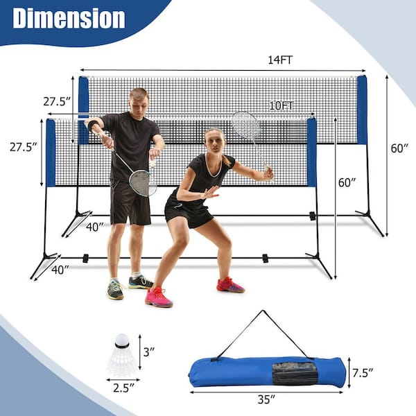 Roll-a-Net - Sturdy, Portable Tennis Net | Easy Set-Up and Quick Storage |  for Tennis, Badminton, Indoors and Outdoors | 4-inch Locking Wheels | Nylon