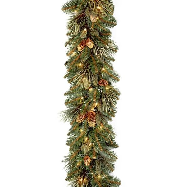 Unbranded Carolina Pine 9 ft. Garland with Clear Lights