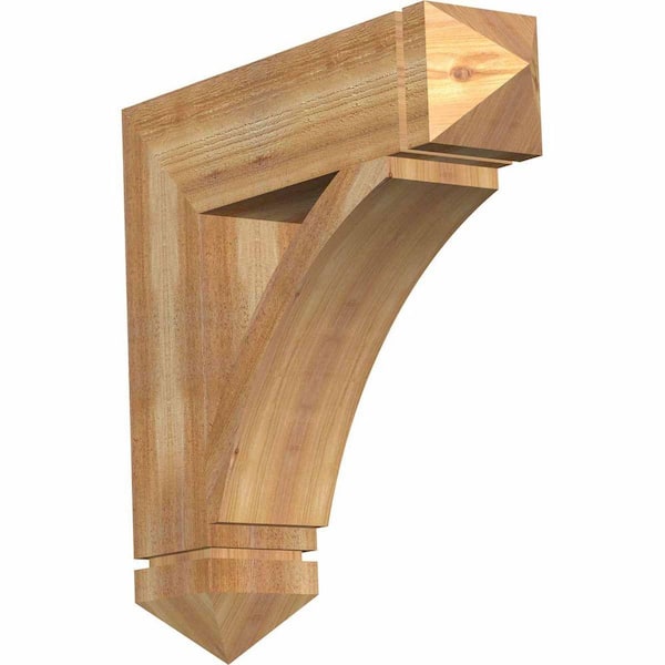 Ekena Millwork 6 in. x 26 in. x 26 in. Western Red Cedar Thorton Arts and Crafts Rough Sawn