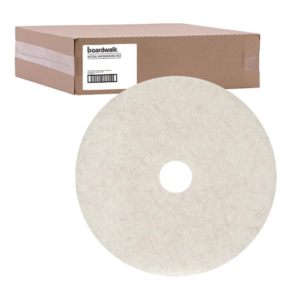 Natural White Burnishing Floor Pads, 24 in. Dia, (5-Carton)
