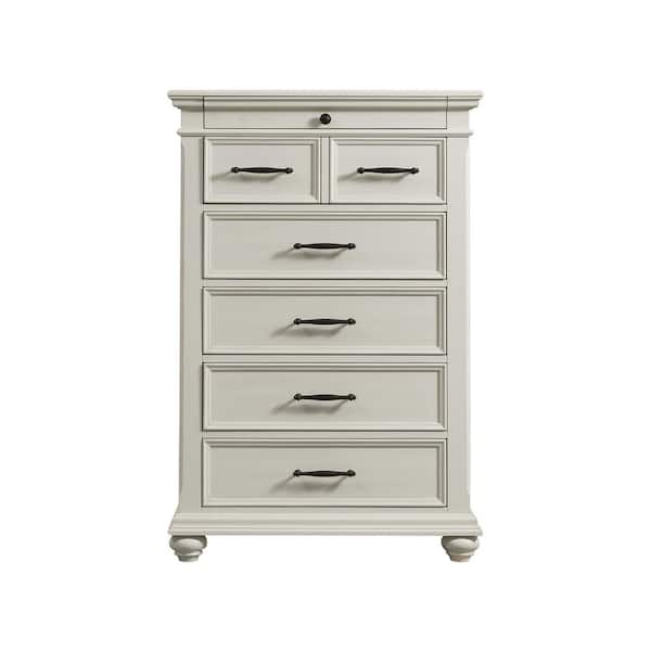 Brooks Antique White 6-Drawer 36 in. Wide Chest of Drawers SR600CH