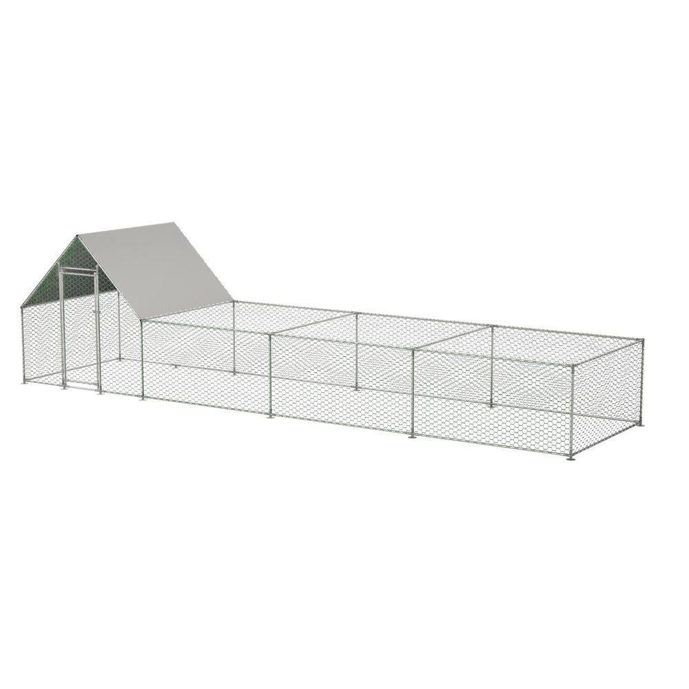 16x3 FT, Metal Chicken Coop with Cover, Outdoor Backyard Poultry Cage and Chicken House price history on PriceWatchPro