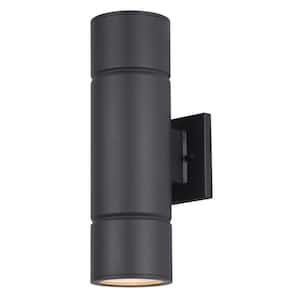 Taylin Black Outdoor Hardwired Wall Sconce with No Bulbs Included