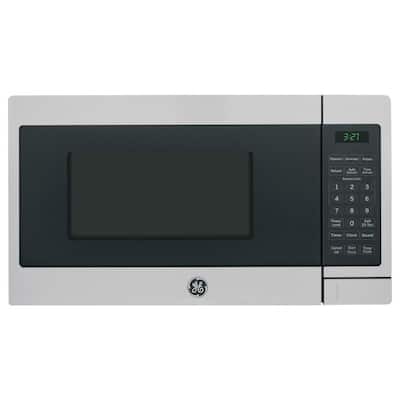 0.7 cu. ft. Small Countertop Microwave in Stainless Steel