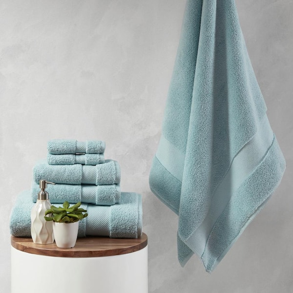 Powder Blue 4 Pack 100% Cotton 27” X 52” Bath Towels