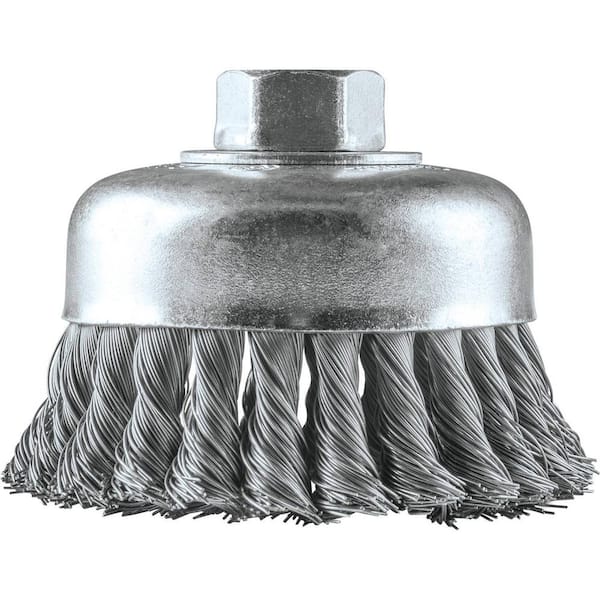 4″ x 5/8″–11 Knot Cup Brush (Stainless Steel)