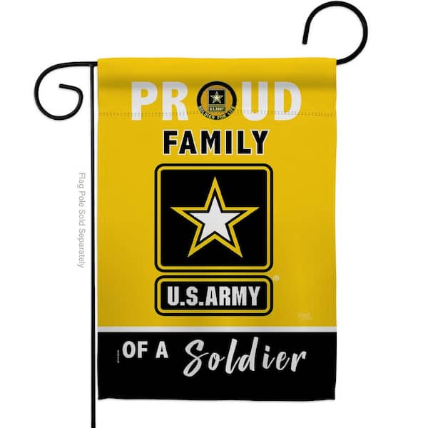 Breeze Decor 13 in. x 18.5 in. Proud Family Soldier Garden Flag Double-Sided Armed Forces Decorative Vertical Flags