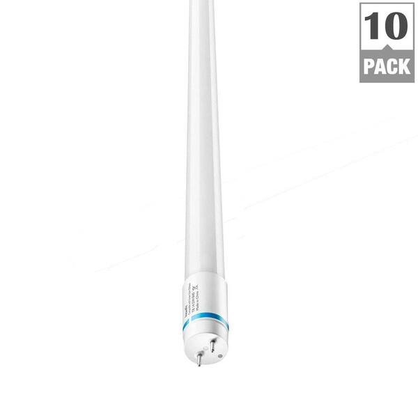 Philips 12-Watt 4 ft. Linear T8 LED Light Bulb Cool White (4,000K) (10-Pack)