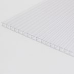 Thermoclear 48 in. x 96 in. x 1/4 in. (6mm) Clear Hammered Glass Multiwall Polycarbonate Sheet