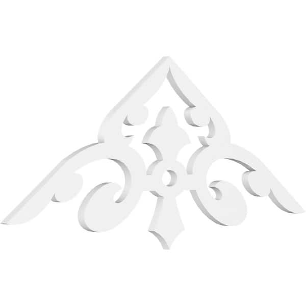 Ekena Millwork 1 in. x 48 in. x 18 in. (9/12) Pitch Whitman Gable Pediment Architectural Grade PVC Moulding