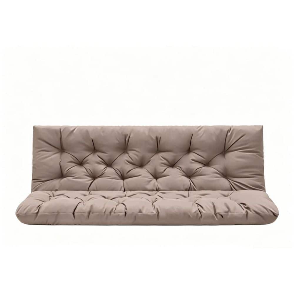 60 x 40 Outdoor Swing Cushions,Waterproof Swing Cushions 3 Seater Replacement with Backrest, Khaki