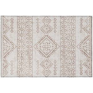 SUSSEXHOME Hudson Cotton Light Beige 2 ft. x 3 ft. Thin Non Slip Indoor  Area Rug or Front Door Foyer Rug for Entryway HS-BG-2X3 - The Home Depot