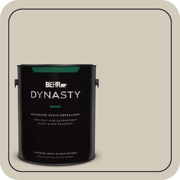 1 gal. #MQ6-31 Shoreline Haze One-Coat Hide Semi-Gloss Enamel Interior Stain-Blocking Paint & Primer