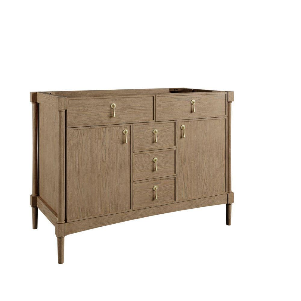 Kinnsden 47.3 in. W x 23.1 in. D x 34.8 in. H Single Bath Vanity Cabinet Without Top in Weathered Oak price history on PriceWatchPro