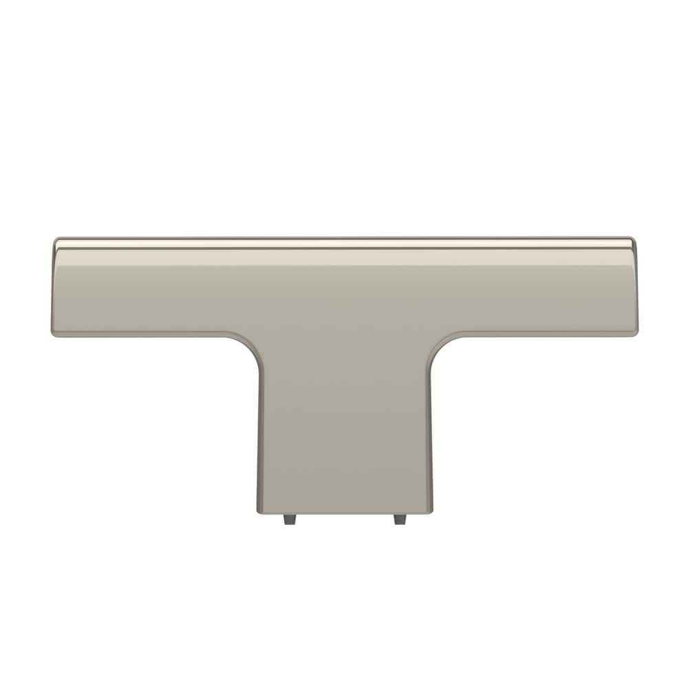 Polished Nickel T-Handle Cabinet Knob with Mounting Hardware
