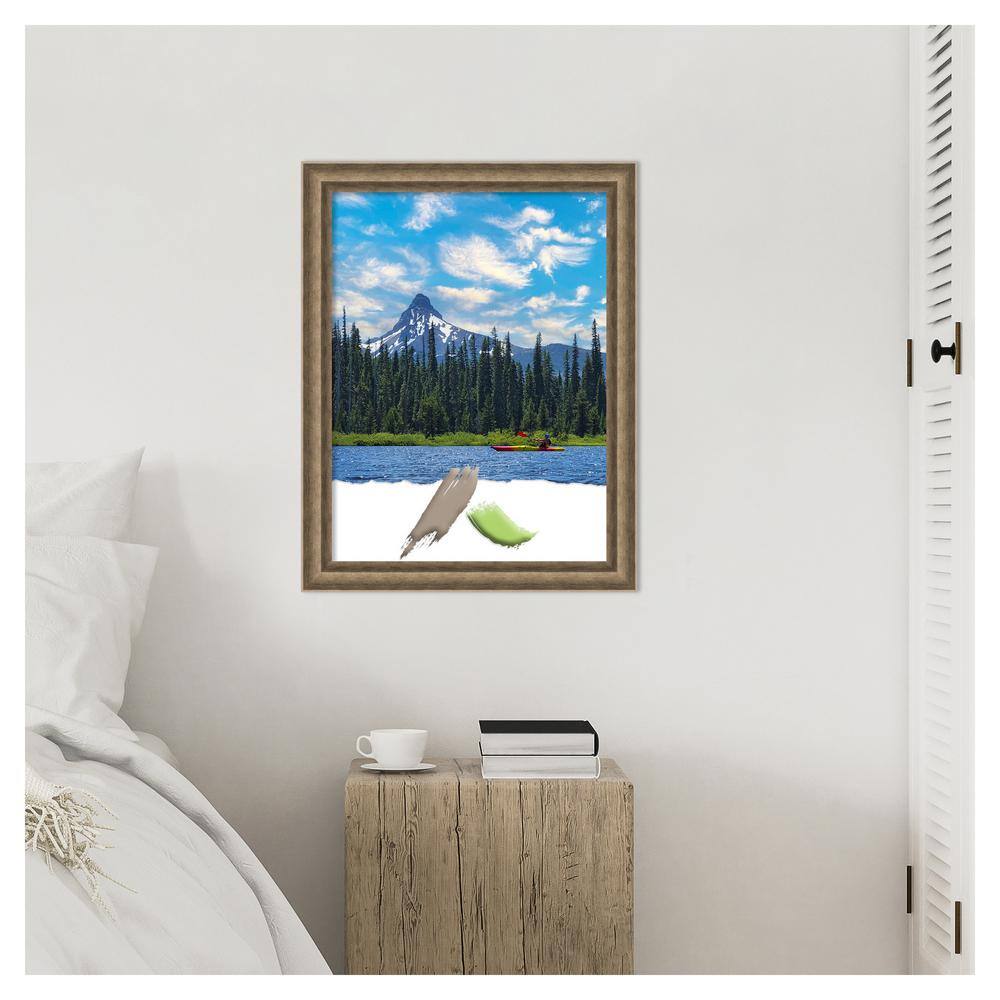 Amanti Angled Matte Bronze Wood 27" x 21" Picture Frame