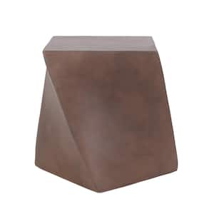 Hartwell Brown Stone Outdoor Patio Side Table