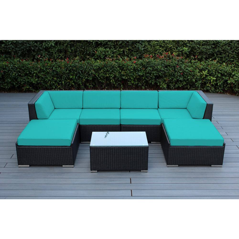 ohana 7 piece sectional set with cushions