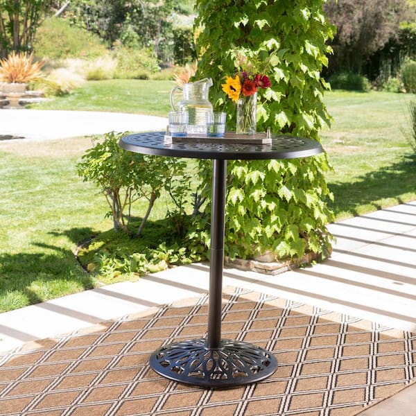 Clihome 35 in. Cast Aluminum Round Table