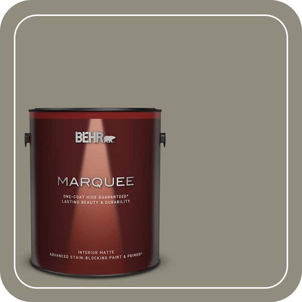 BEHR MARQUEE 1 gal. #MQ6-25 Pavement Gray One-Coat Hide Matte Interior Paint & Primer