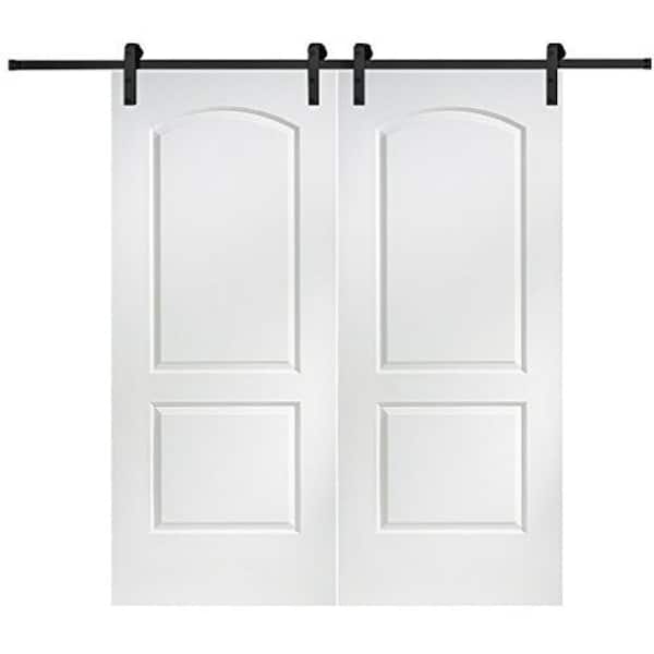 MMI DOOR 60 in. x 80 in. Primed Molded MDF Caiman Sliding Barn Door with Hardware Kit