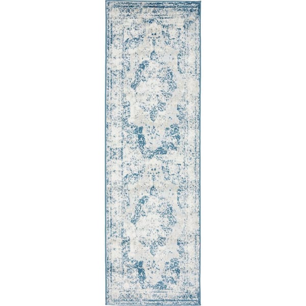 Unique Loom Sofia Salle Garnier Blue 2' 0 x 6' 7 Runner Rug 3134078 ...