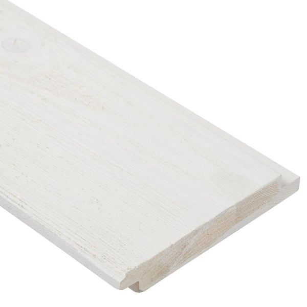 Unbranded 1 in. x 6 in. x 8 ft. Barn Wood Pre-Finished White Spruce Shiplap Board