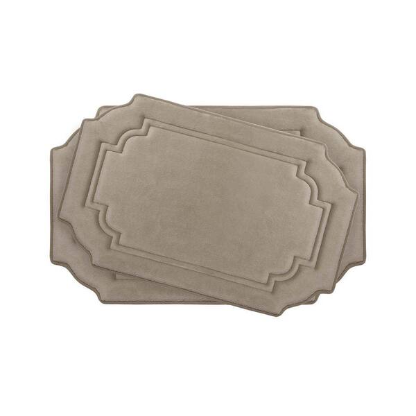 BounceComfort Calypso Linen Memory Foam 2-Piece Bath Mat Set