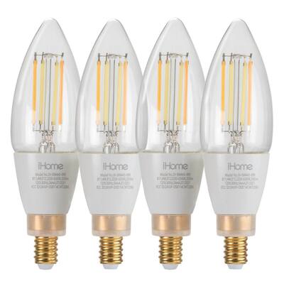 Tunable White 40-Watt Equivalent G25/E26 Smart LED Edison Light Bulb, 2700K 350 Lumens (4-Pack)