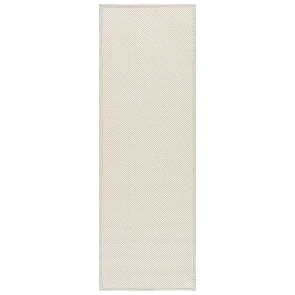 Napa Faux Sisal 2 ft. x 8 ft. Natural/Beige Diamond Geometric Runner Rug