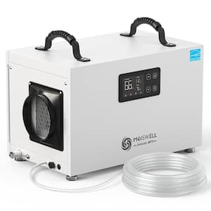 145 pt. 6,000 sq. ft. Bucketless ENERGY STAR Commercial Dehumidifier with Pump and Drain Hose for Crawlspace in White