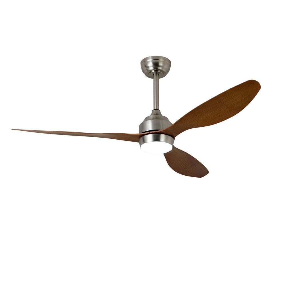 52 in. Nickel Ceiling Fan, Indoor/Outdoor, Solid Red Walnut Blades, No Light, 6-Speed Reversible DC Motor, Downrod Mount price history on PriceWatchPro