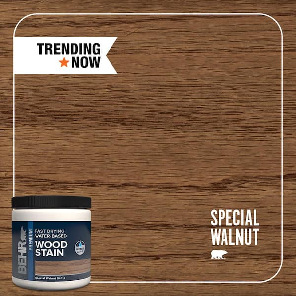 8 oz. #TIS-514 Special Walnut Transparent Water-Based Fast Drying Interior Wood Stain