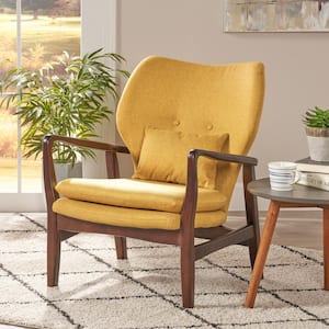 Mustard Fabric Club Chair (Set of 1)
