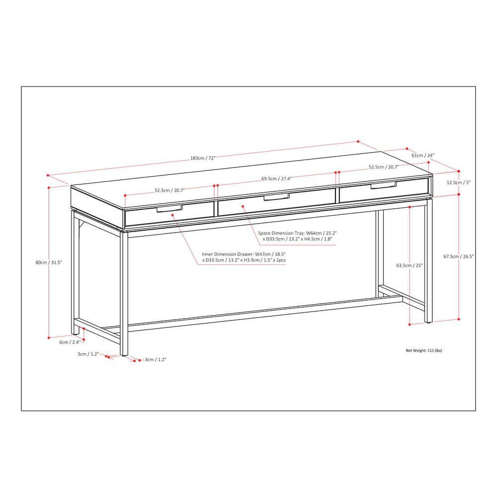 Walnut Veneer Executive Desk with Drawer and Keyboard Tray