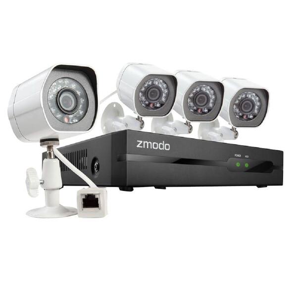 Zmodo 4-Channel 720P POE NVR System with 2TB HDD