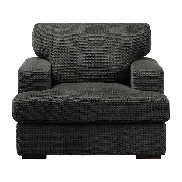 EVERGLADE HOME Dublin Gray Microfiber Arm Chair